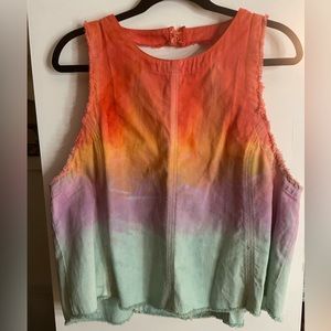 Free People Ombré Rainbow Tank